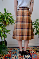 Plaid Midi Skirt