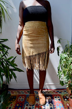 Aughts Suede Fringe Skirt