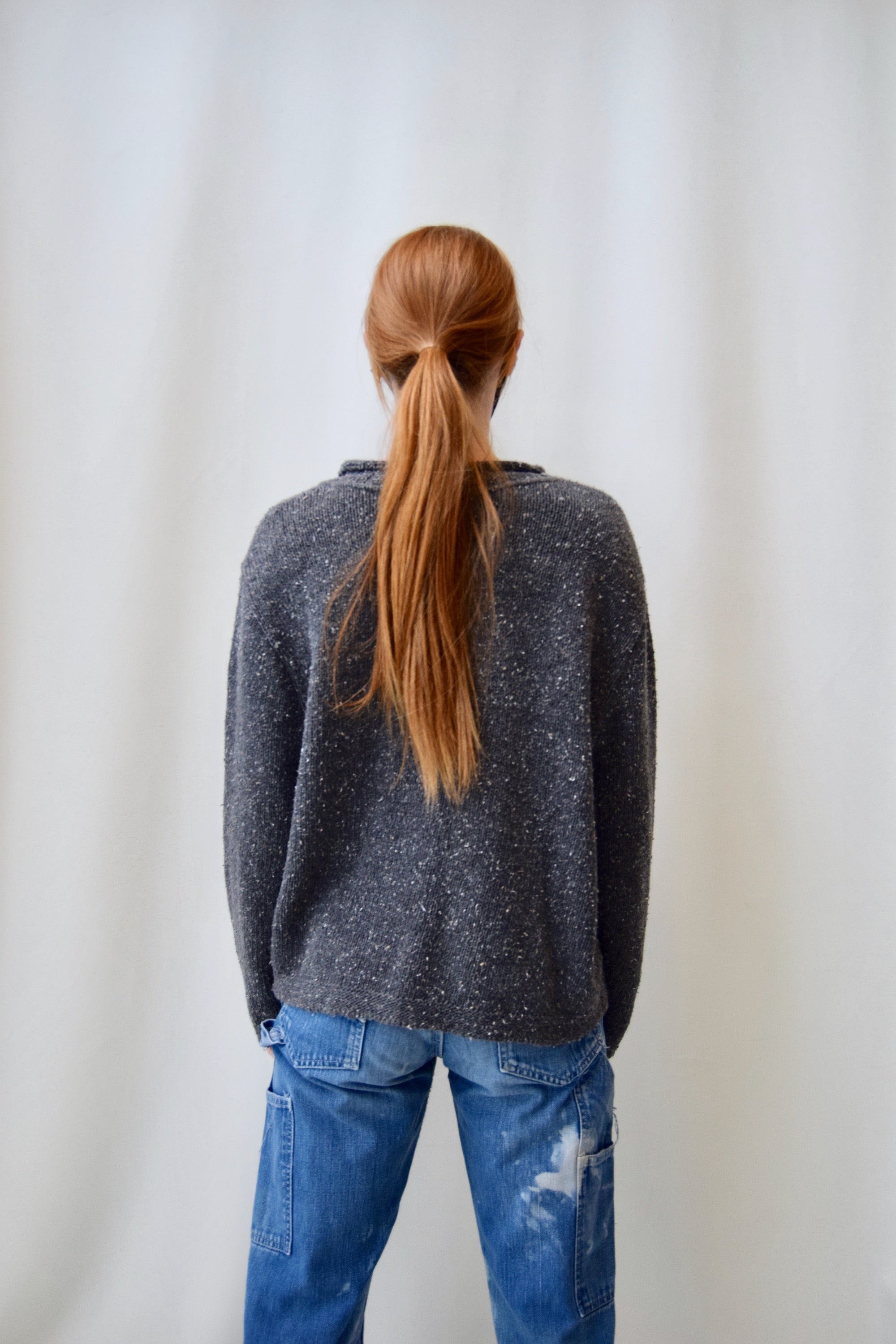 Speckled Grey Cotton Pullover