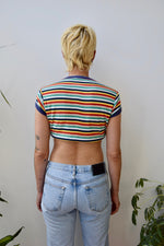 Seventies Striped Crop