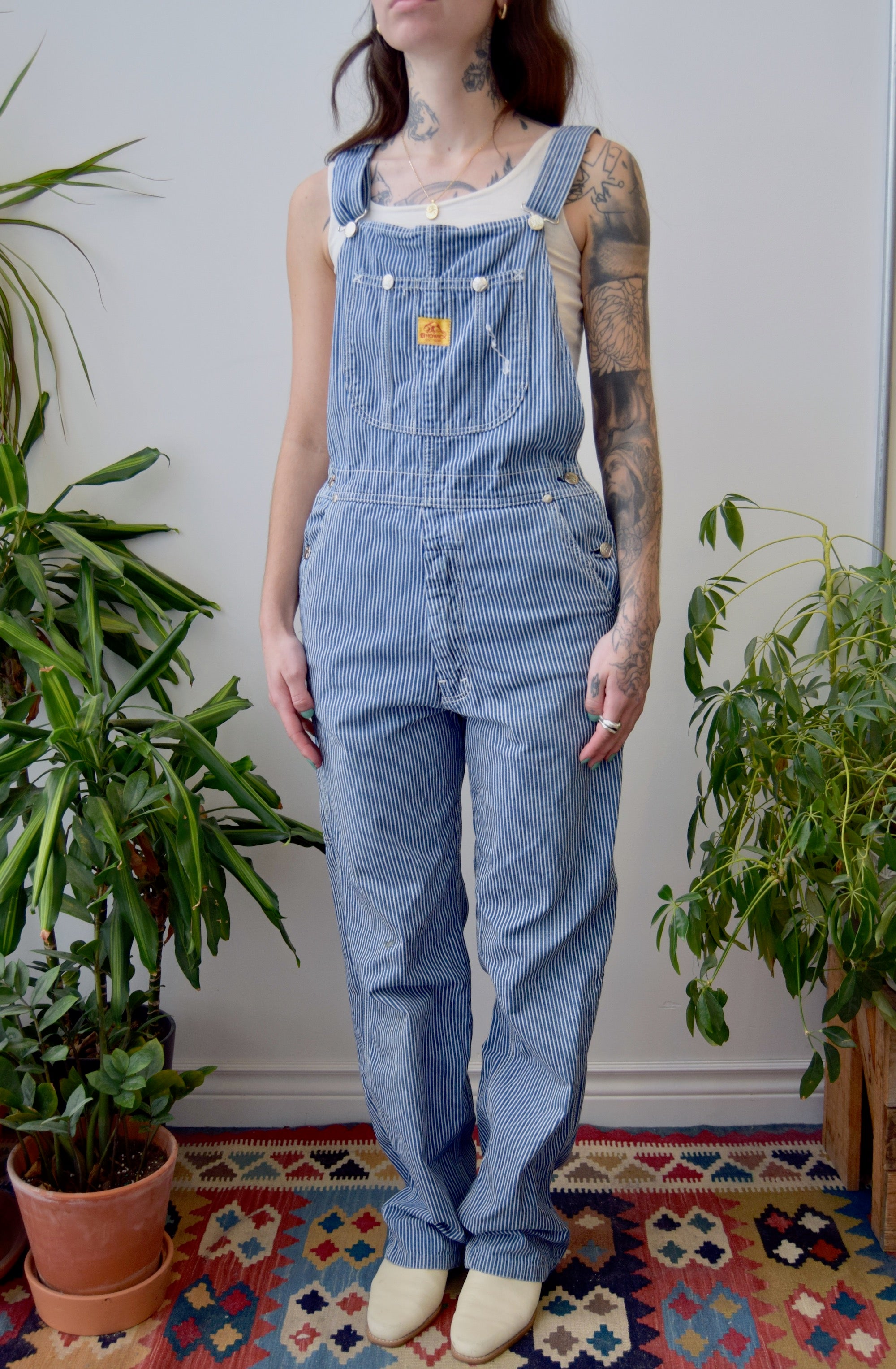 Blue Hickory Striped Overalls