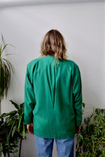 Kindergarten Green Raw Silk Blazer