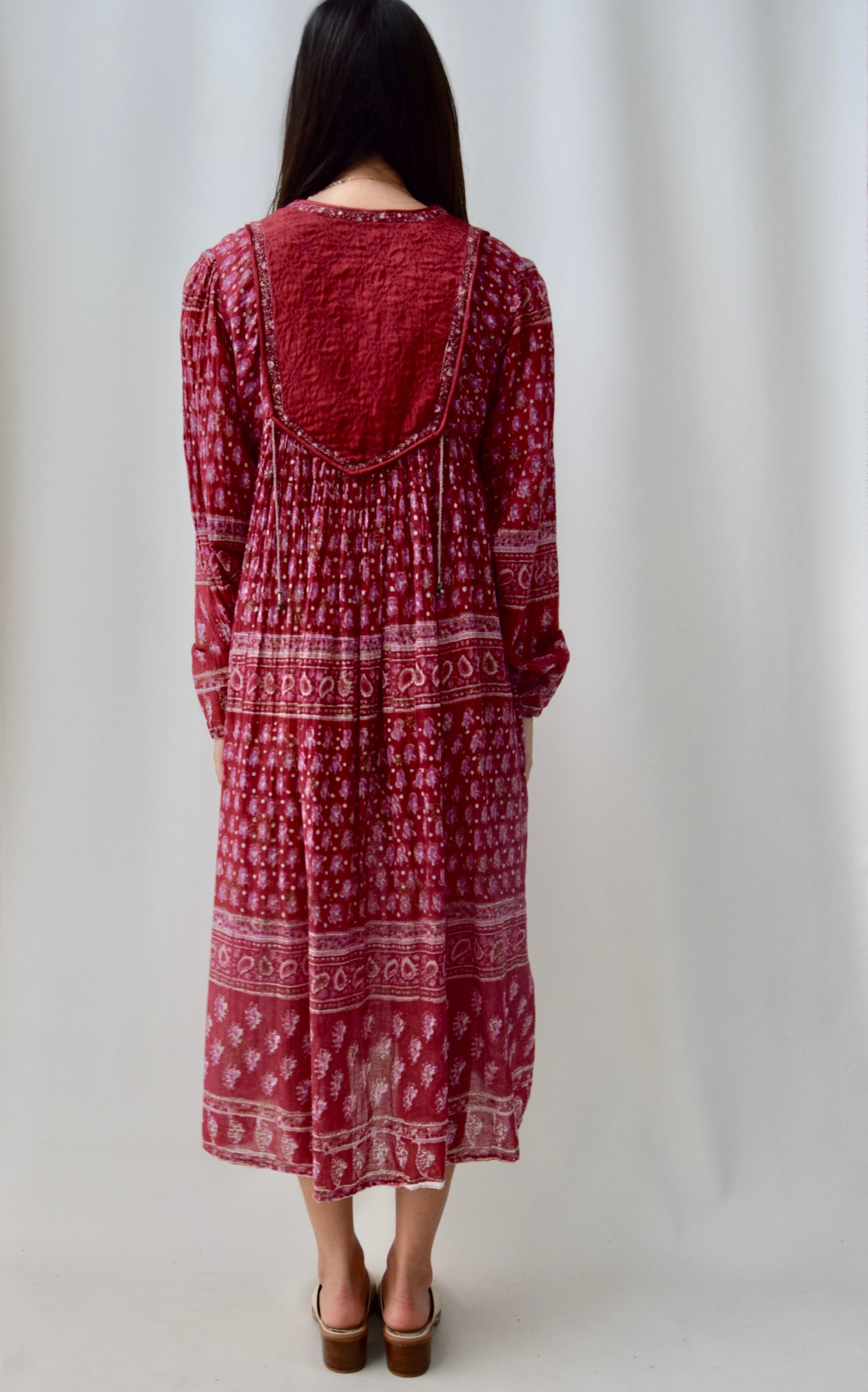 Gauze Indian Cotton Dress Community Thrift and Vintage Gauze Indian Cotton Dress Community Thrift and Vintage