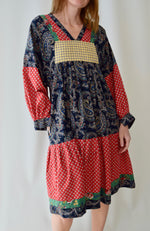 Cotton Patchwork Paisley Market Dress