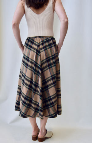 Seventies Plaid Librarian Skirt