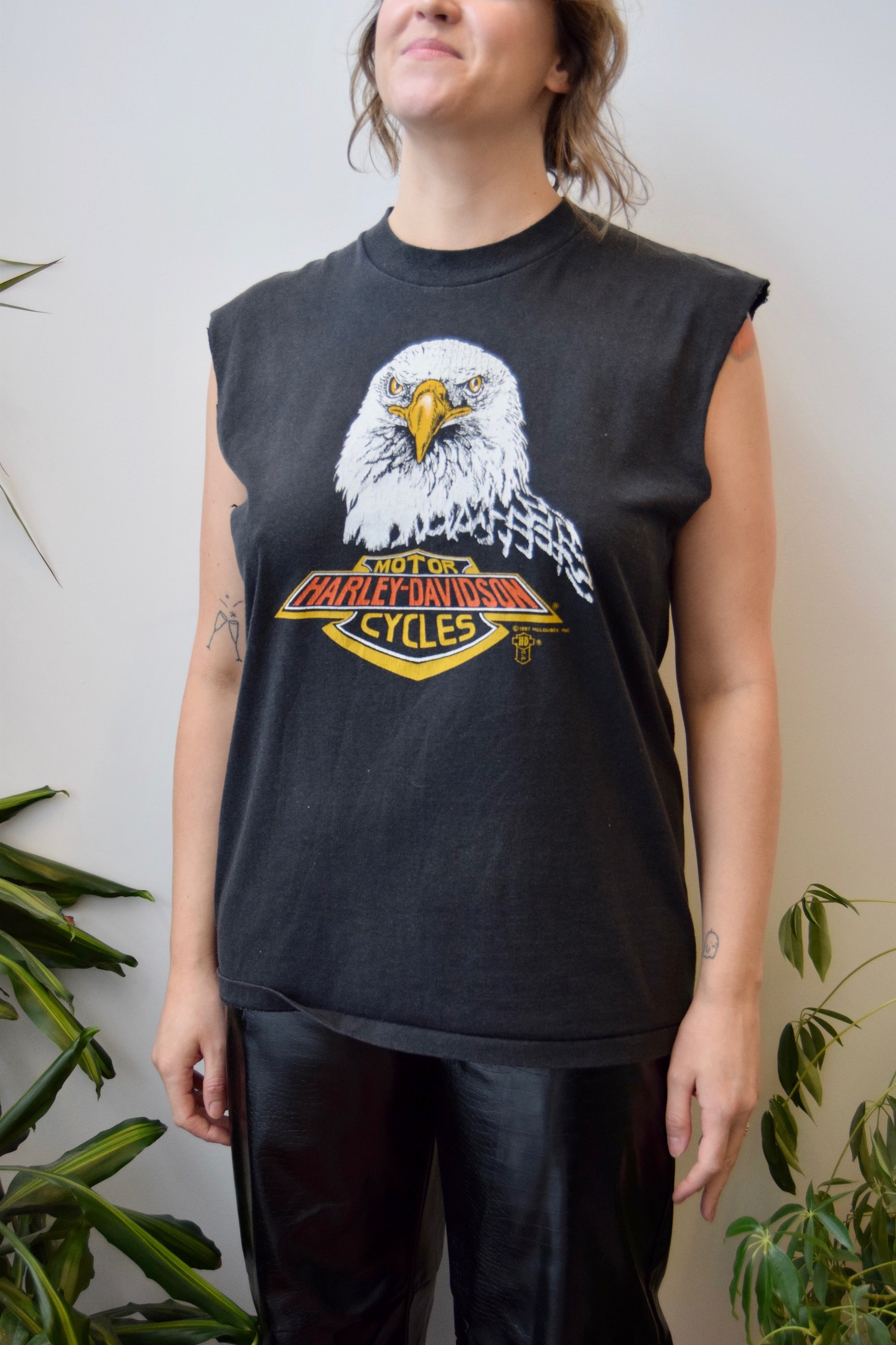 1987 Harley Cut Off Tee