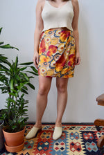 Abstract Rayon Wrap Skirt