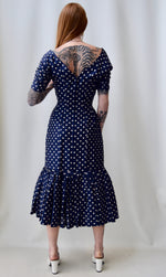Vintage Silk Polka Dot Dress
