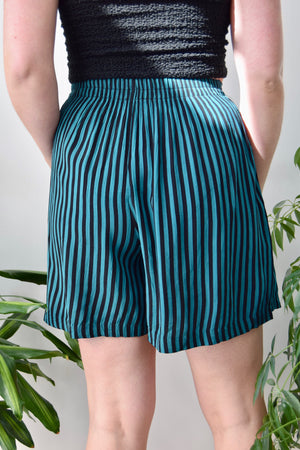 Nineties Emerald Striped Shorts