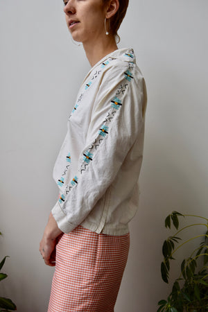 Fifties Embroidered Western Blouse