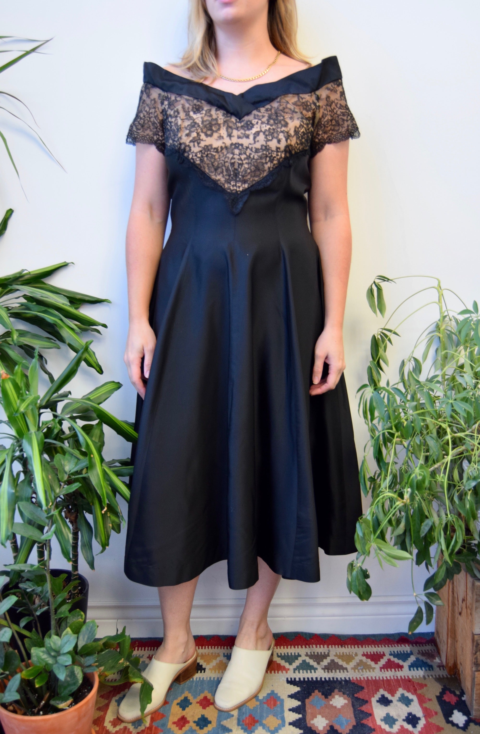 black lace illusion dress Black Lace Sheer Plunging Mermaid Bridal Dress Black