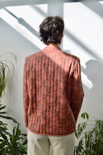 Vintage Dusty Rose Floral Quilted Jacket