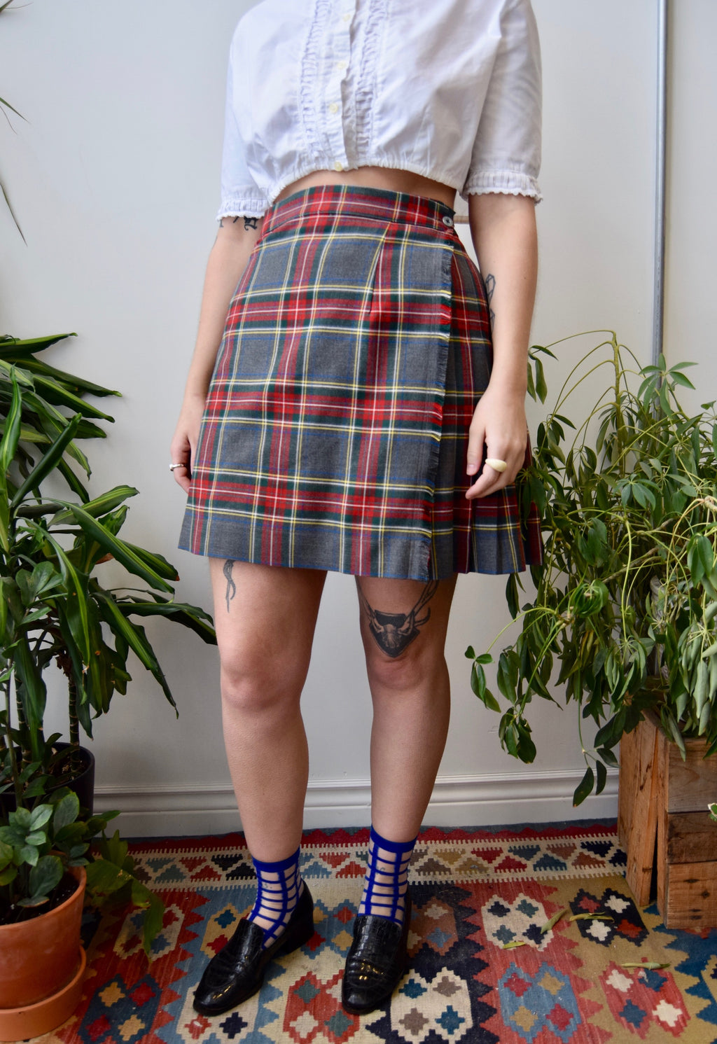 Classic Plaid Uniform Skirt
