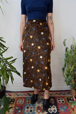 Velvet Daisy Maxi Skirt