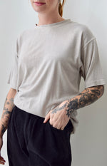 Slate Raw Silk T-Shirt