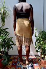 Aughts Suede Fringe Skirt