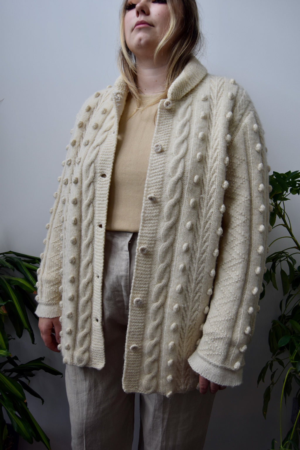 Cream Wool Cardigan