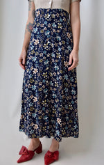 Floral Linen Two Tone Dress