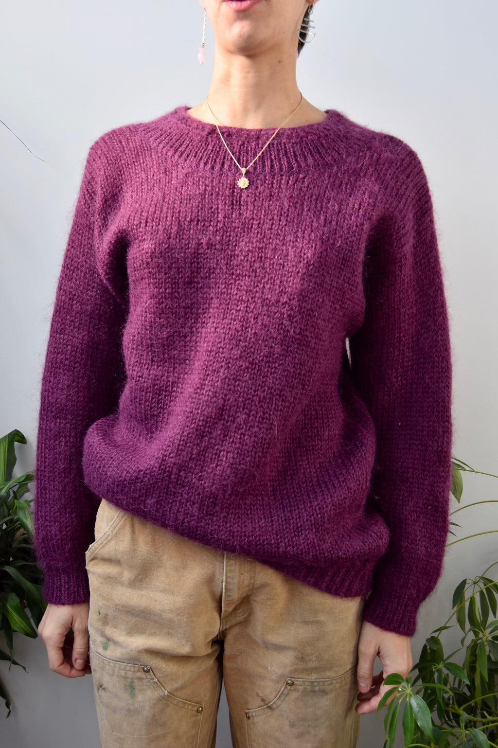 Aubergine Mohair Sweater