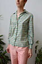 Seventies Plaid Blouse