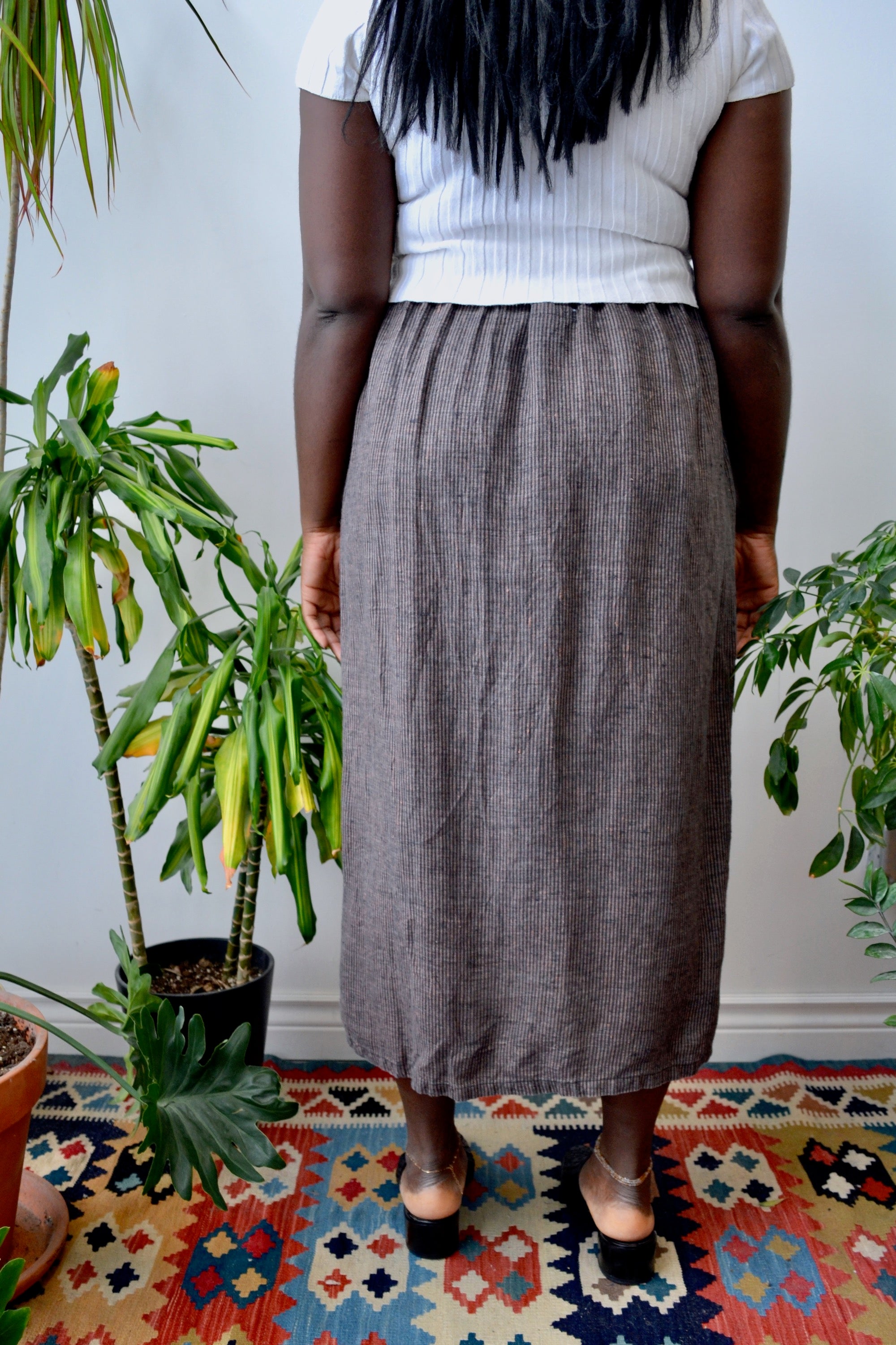 Striped Linen Skirt