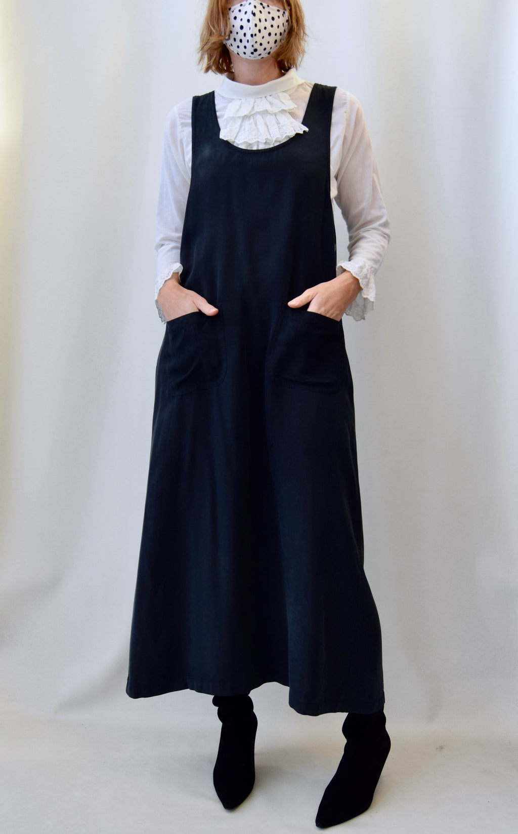 Black Silk Jumper Maxi Dress