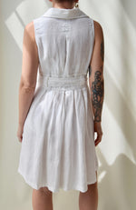 SAND Essential White Linen Dress