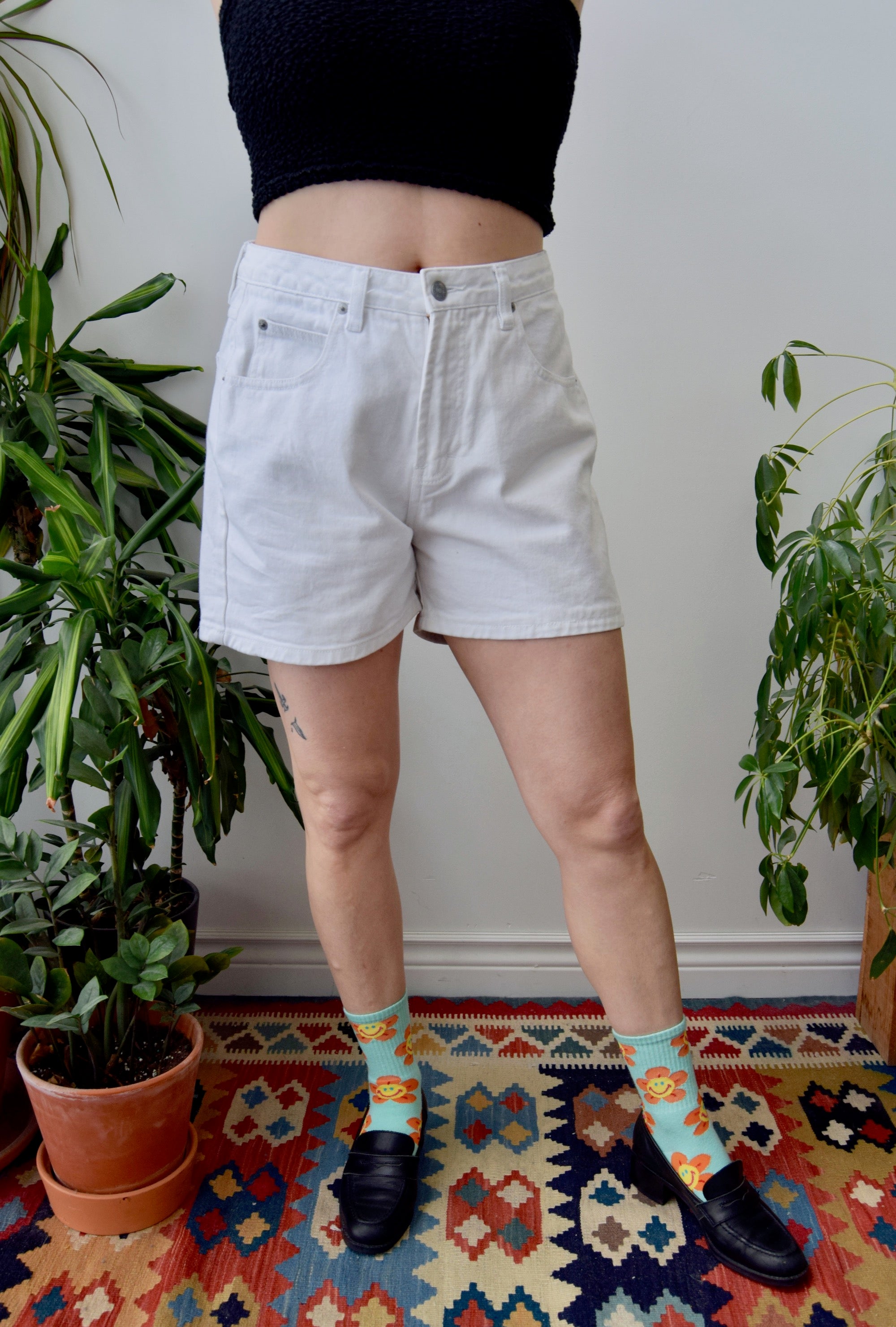 White Denim Union Bay Shorts