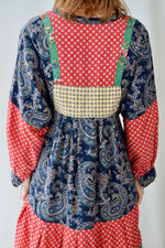 Cotton Patchwork Paisley Market Dress