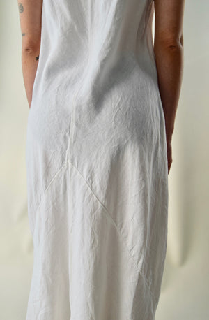Cut Loose White Linen Maxi Tank Dress