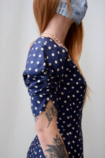 Vintage Silk Polka Dot Dress