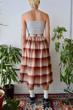 Seventies Plaid Wool Skirt