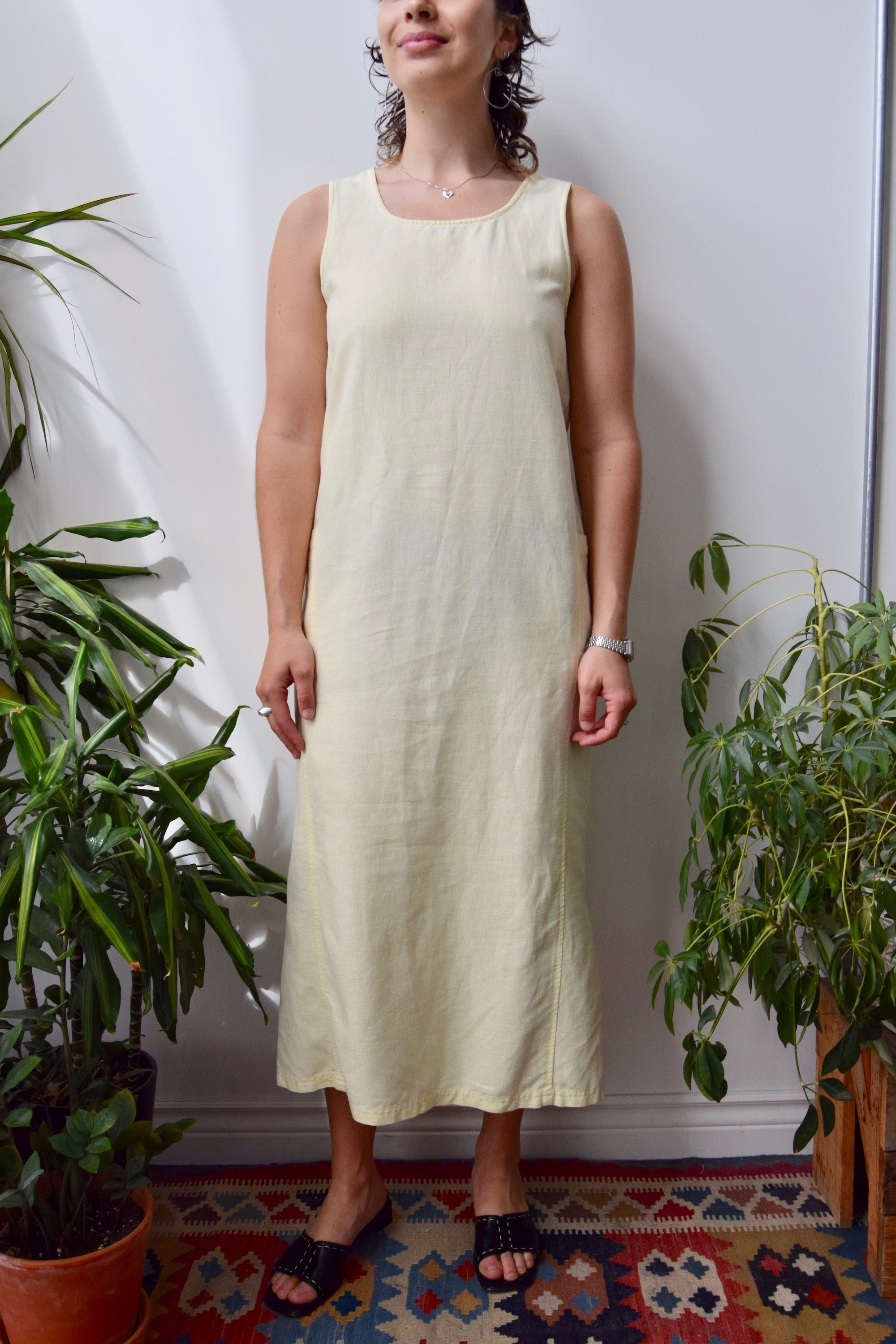 Canola Fields Cotton Linen Dress