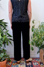 Flowing Black Velvet Pants