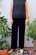 Flowing Black Velvet Pants