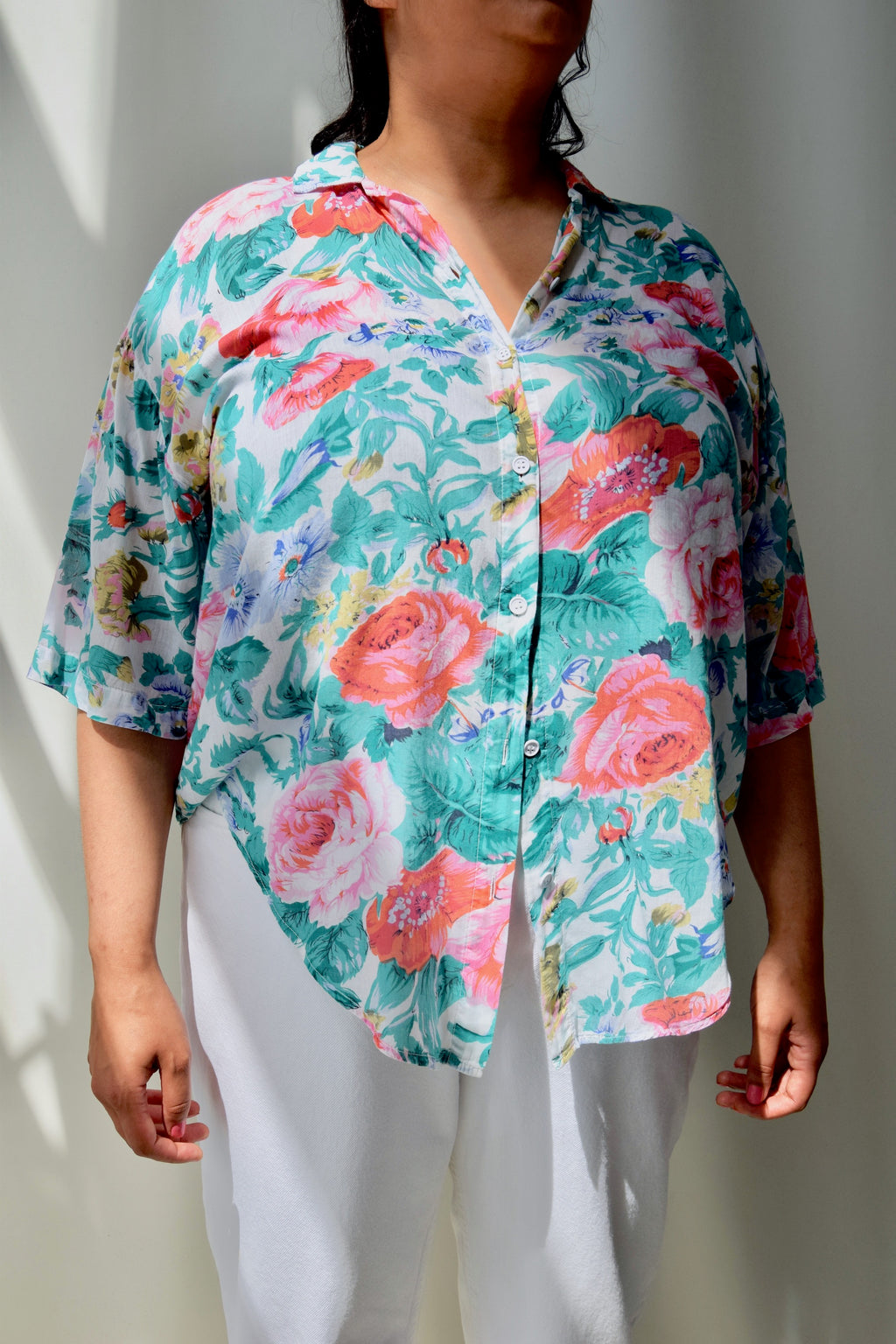 Sheer Gauze Floral Top