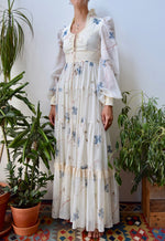 Seventies Gunne Sax Floral Dress