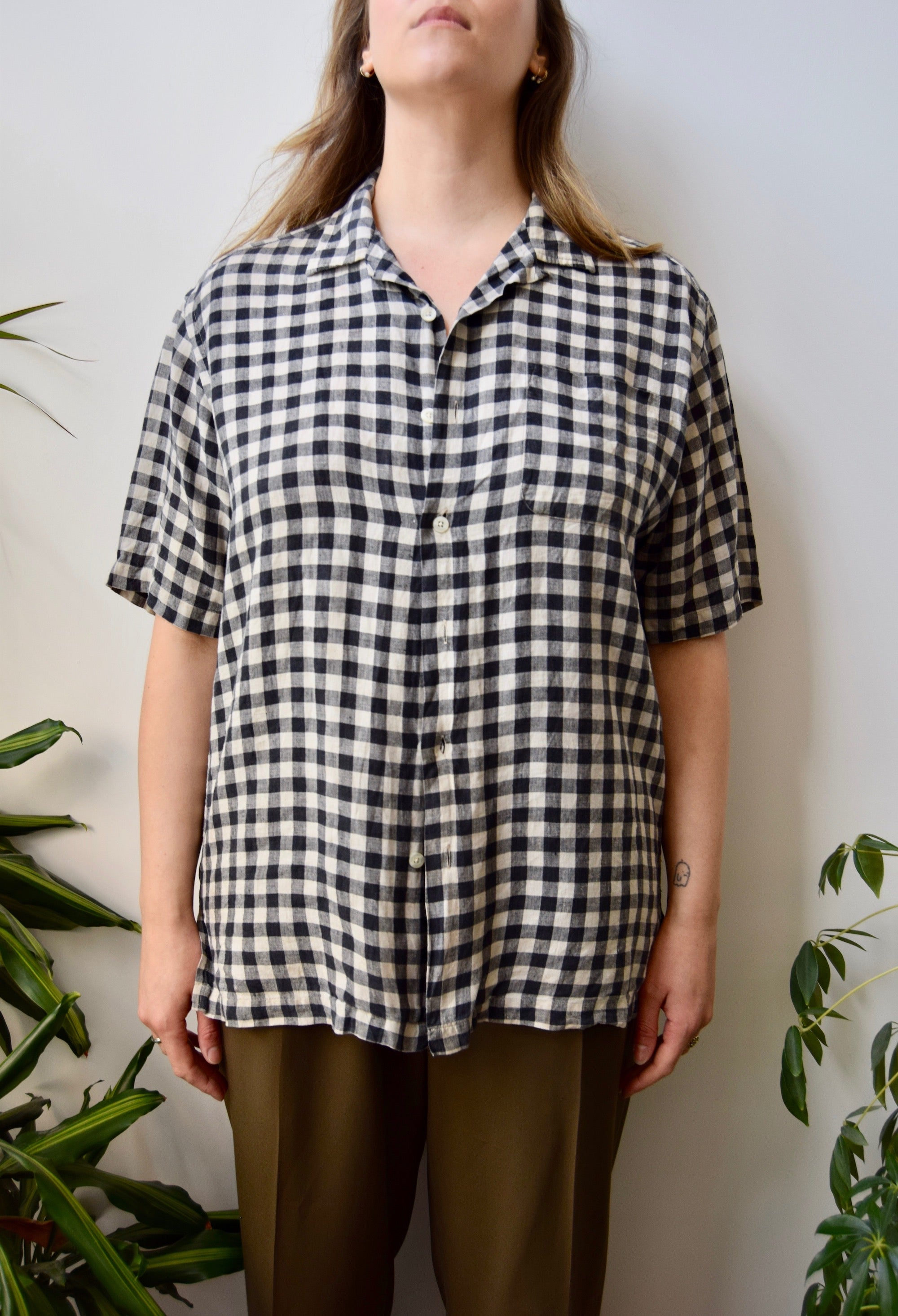 Polo Gingham Linen Button Up