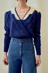 1980's Wrap Style Princess Sleeve Knit