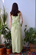 Seventies Key Lime Gingham Dress