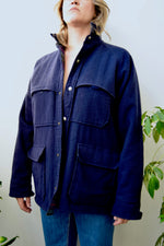 Woolrich Navy Wool Coat