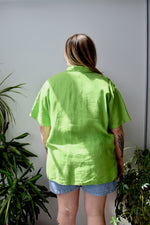 Vibrant Lime Linen Shirt