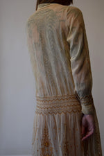 Vintage 1920s Hungarian Embroidered Dress