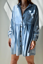 Light Wash Denim Mini Dress