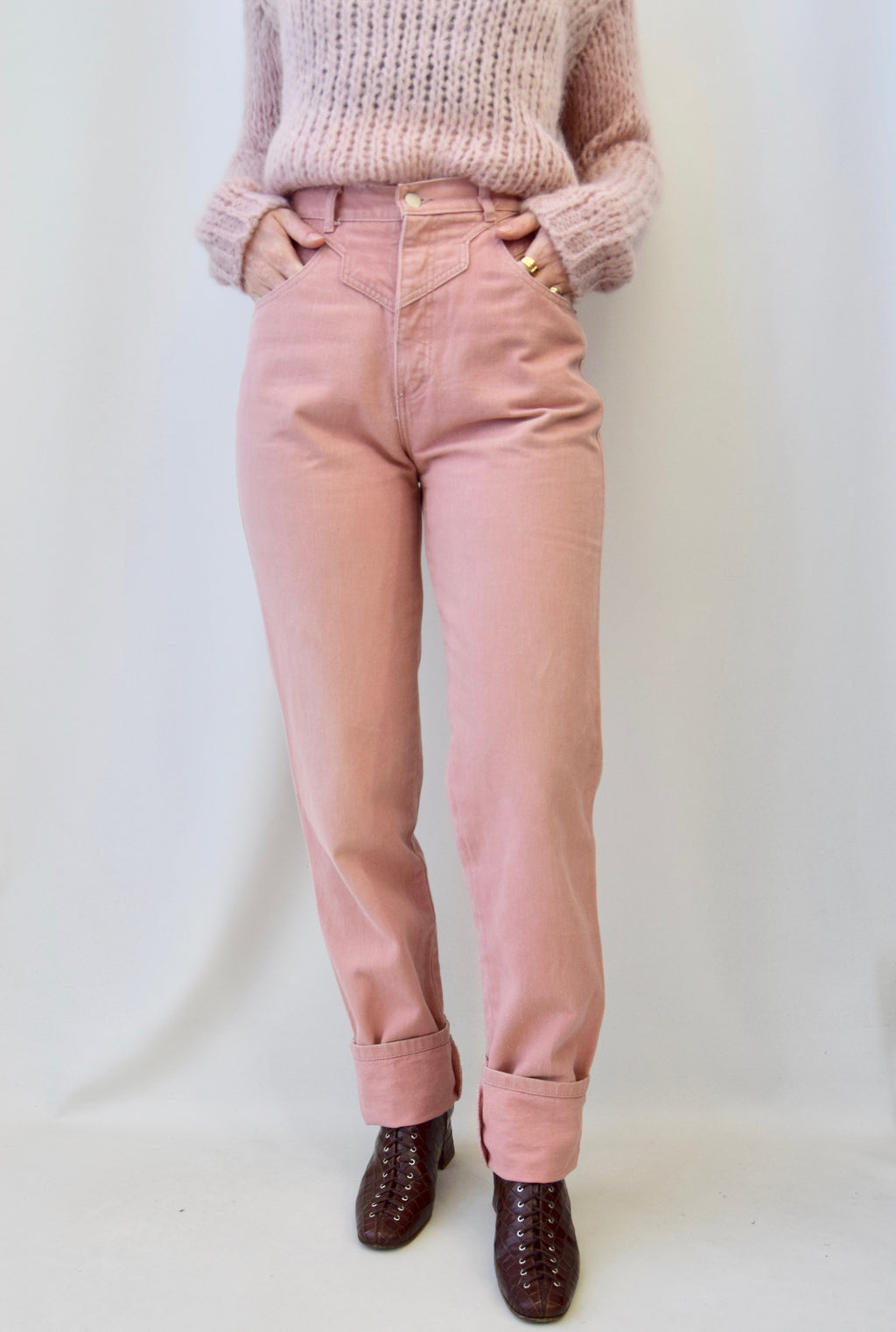 Dusty Rose Western Jeans