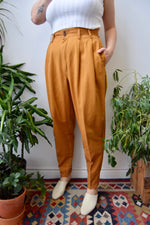 Pleated Cotton Trousers