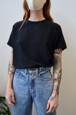 Black Silk T-Shirt