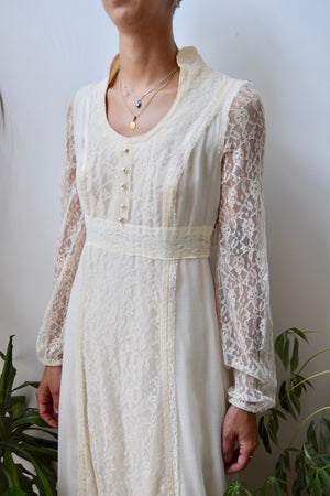 Seventies Lace Gown