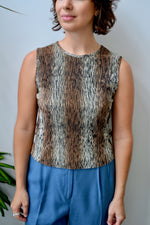 Animal Pleat Top