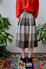 Seventies Wool Box Check Skirt